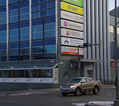 Pallas Art School's corner view on Kalevi Street in Tartu rephoto