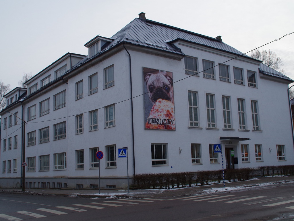 Tartu linnavaade. Tartu Kunstimaja (Tartu kunstnike maja; Vanemuise 26). 1960 rephoto