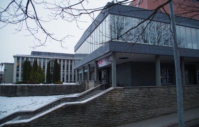 Tartu Vanemuise teater, vaade hoonele. Arhitekt Armas Lindgren rephoto