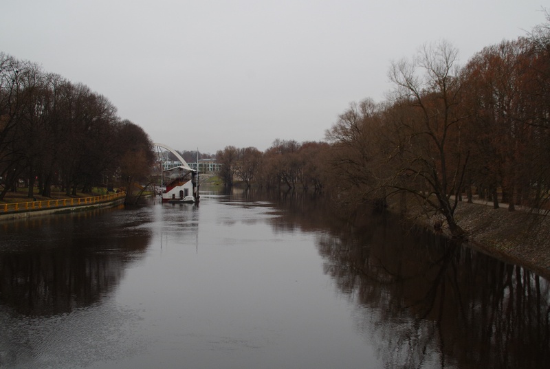 View of the city of Tartu over Emajõe, Kivisilla. rephoto
