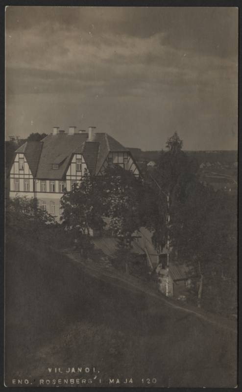 fotopostkaart, Viljandi, G. Rosenbergi maja (Pikk tn 33) I Kirsimäelt, u 1915, foto J. Riet