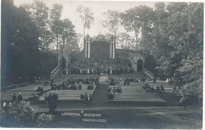 Foto. Haapsalu. Läänemaa III laulupidu. Fotogr. J. Grünthal. 1925.  duplicate photo