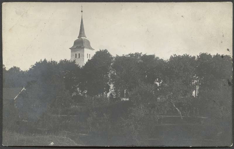 fotopostkaart, Viljandi, Jaani kirik I Kirsimäe poolt, u 1915