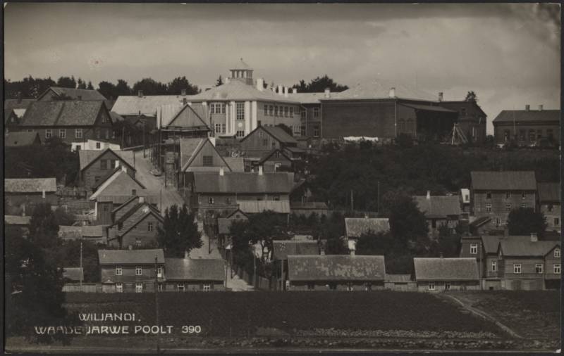 fotopostkaart, Viljandi, Kõrgemäe tn, ümbrus, u 1935, foto J. Riet
