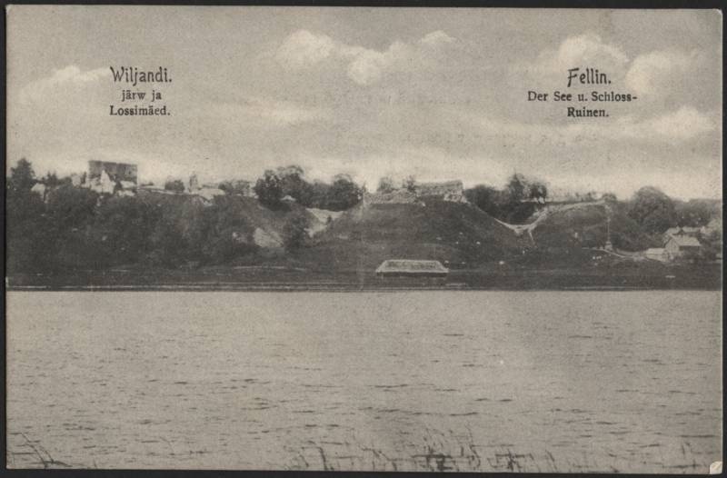 trükipostkaart, Viljandi, järv, lossimäed, u 1905