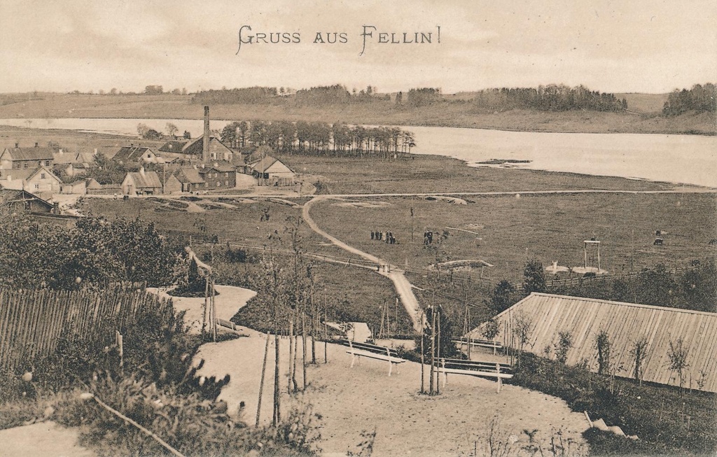 trükipostkaart vaade Viljandi Trepimäelt järvele u 1905