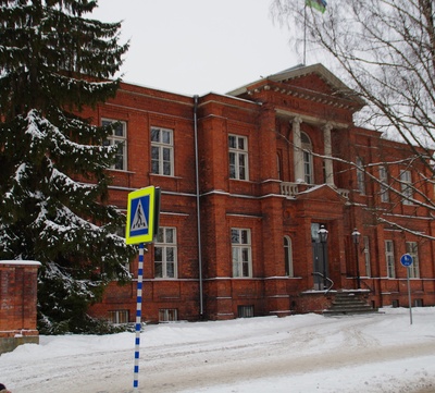Korporatsiooni Estonia hoone, fassaadivaade. Arhitekt Reinhold Guleke rephoto