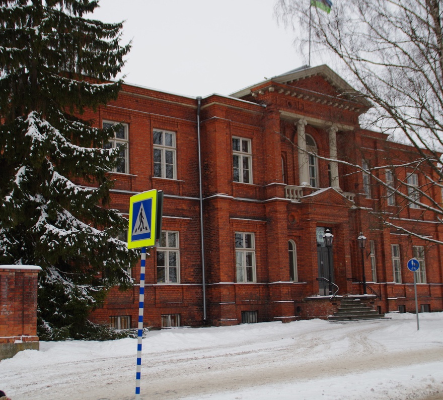 Korporatsiooni Estonia hoone, fassaadivaade. Arhitekt Reinhold Guleke rephoto
