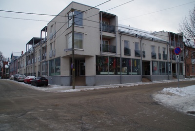 Tartu, Star 28, built in 1886. Workshops (glass, decorative workshop etc.). There was a circular store earlier. rephoto