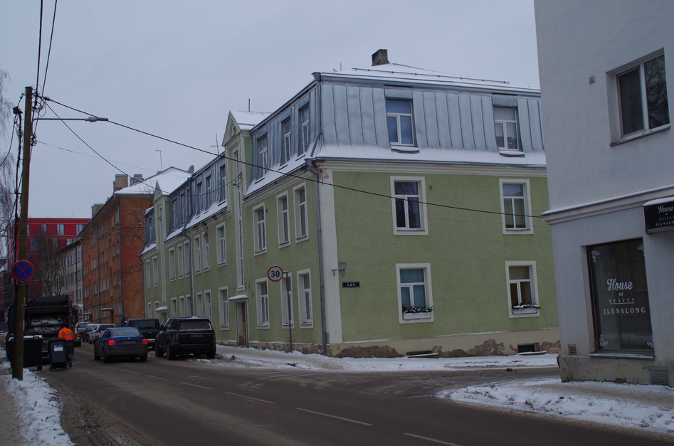 Tartu. Building, Kalev tn. 18, where the apartment of the corporation "Hasmonea" ( apartment 2) rephoto