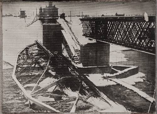 foto. Narva jõe sild jaanuaris 1919