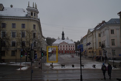 Tartu raekoda ja Raekoja plats Kivisillalt rephoto