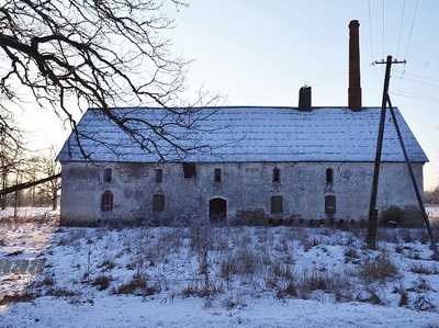 Vana-Vigala mõisa viinavabrik (kuivati), vaade rephoto