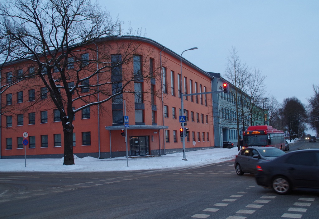 At the corner of Tartu PTK building rephoto