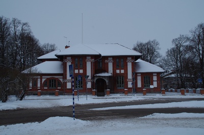The house of the ECS on Viljandi Street. Tartu rephoto