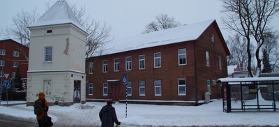 Panoramic view on the corner of Tartu J. Kuperjanov and Kastani Street rephoto