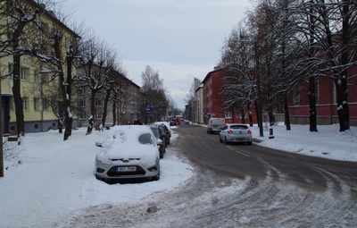 General Põdra Street (Pepler t): view from the Mary Church (best) towards Riga t. Tartu, 1920-1930. Photo e. Selleke. rephoto