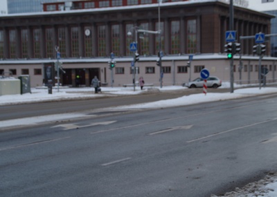 Tartu taasvallutamise (1944) aastapäeva tähistamine. Paraad,  marsivad nõukogude sõjaveteranid. Tartu, 1967. rephoto