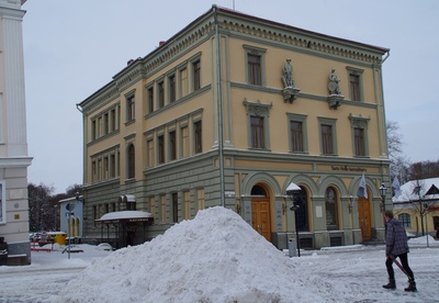 Tartu pangahoone Raekoja plats (arh. M. W. a. Rötscher). Repro Leo Gens quantity rephoto