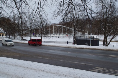 Tartu, view of the stone bridge Emajõel rephoto