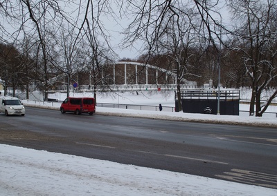 Tartu, view of the stone bridge Emajõel rephoto