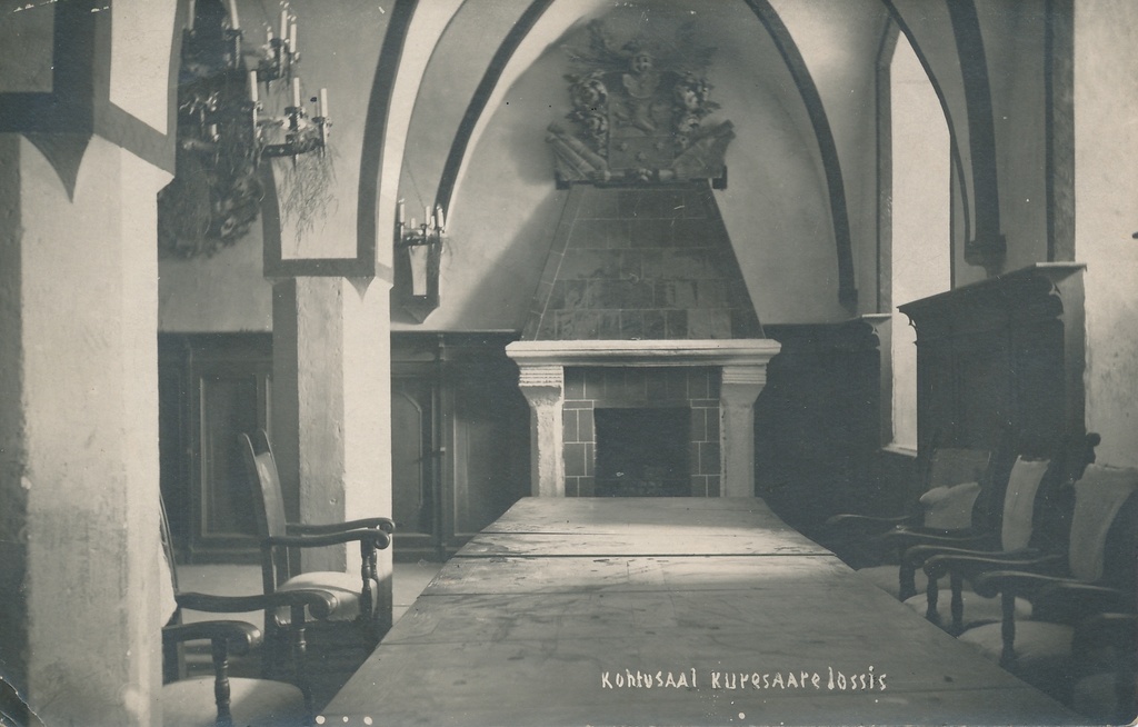 foto, Kuressaare loss, kohtusaal, u 1925