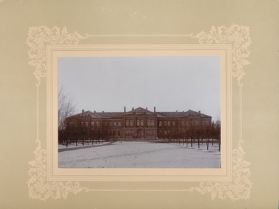 foto, Viljandi Maagümnaasium, talv, u 1905, papil  duplicate photo
