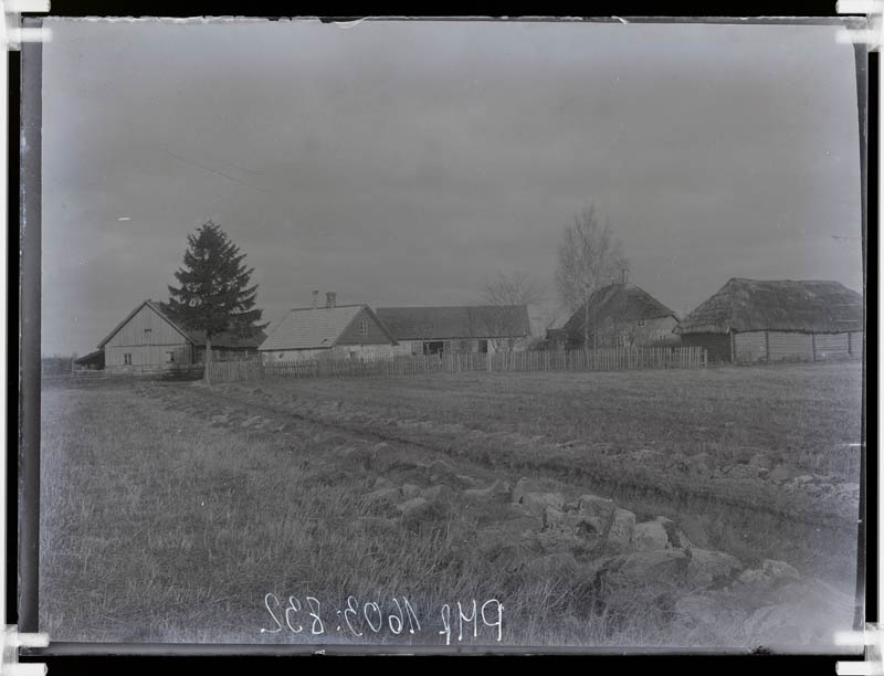 klaasnegatiiv, vaade Lõõla külale, 1920-30-ndad a.