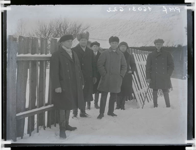klaasnegatiiv, Ed.Mikser, Jaan Pihlak, Ants Kruusmann, Ando Ojasoo, August Mäematt, Lõõla 1930.a. paiku