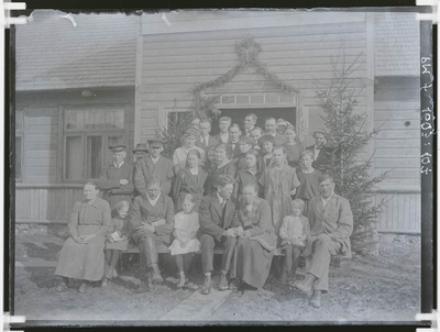 klaasnegatiiv, Johannes Tohvelmanni pulmad 1923.a.  similar photo