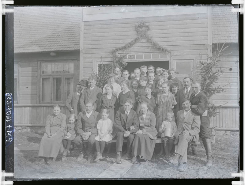 klaasnegatiiv, Johannese ja Anete Tohvelmani pulmad 1924.a.