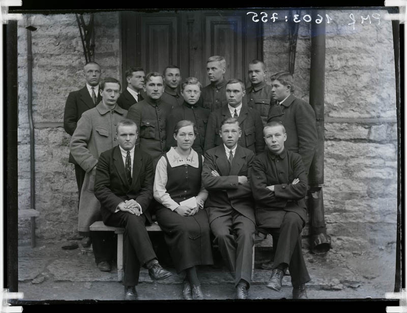 klaasnegatiiv, Vahi koolis 1924.a.