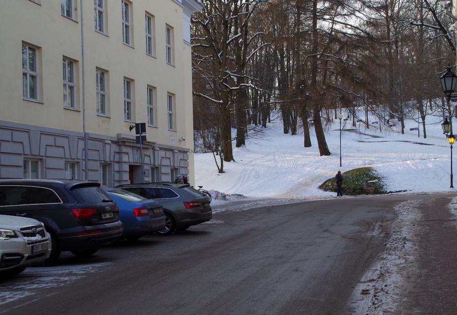 Tartu. Building on Jakobi Street near Toomemäe, which was dismantled in connection with the construction of the building of the Institutes of the University of Tartu (chemical building) rephoto