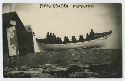 Vilsandi Rescue Station with boat and team  duplicate photo