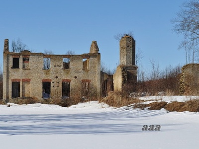 Aa Manor Wine Factory shadow, 19th century. rephoto