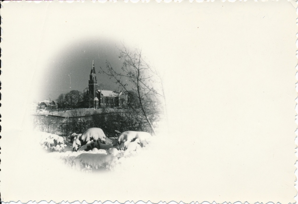 foto, Viljandi, Pauluse kirik, õnnitluskaart, u 1935