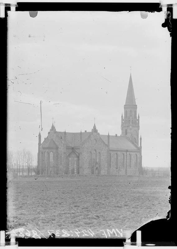fotonegatiiv, Viljandi Pauluse kirik, u 1896 foto J.Riet