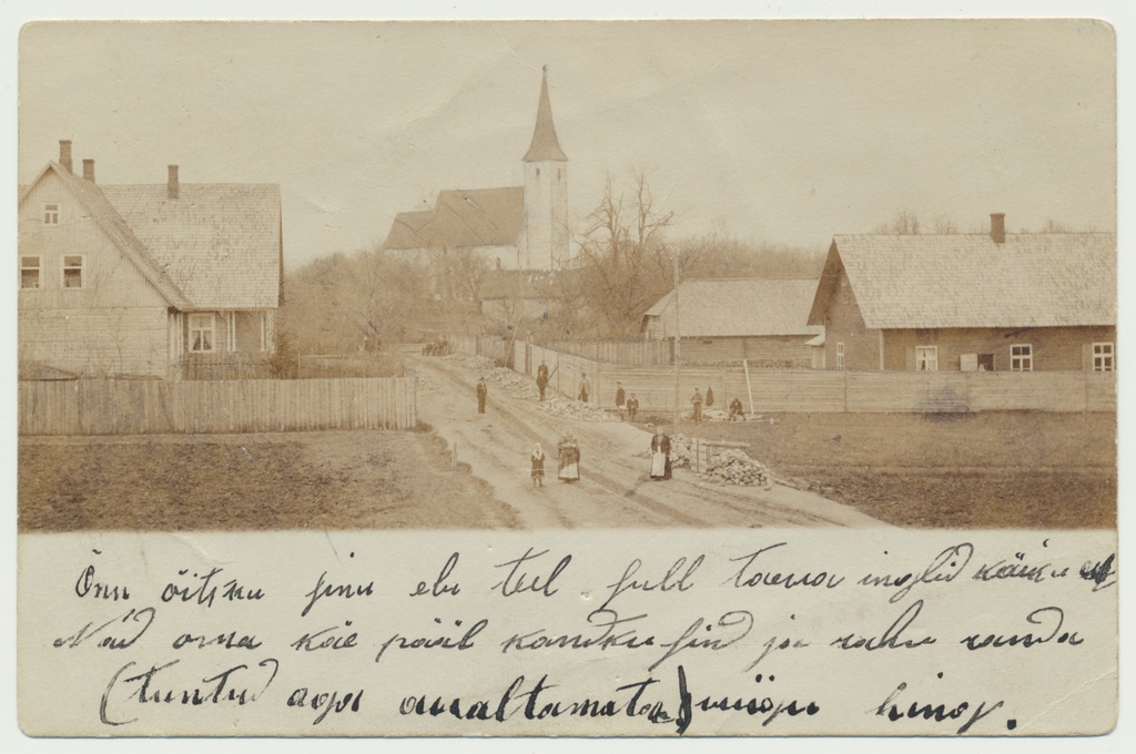 foto, Viljandimaa, Suure-Jaani, Pärnu tn sillutamine, u 1905