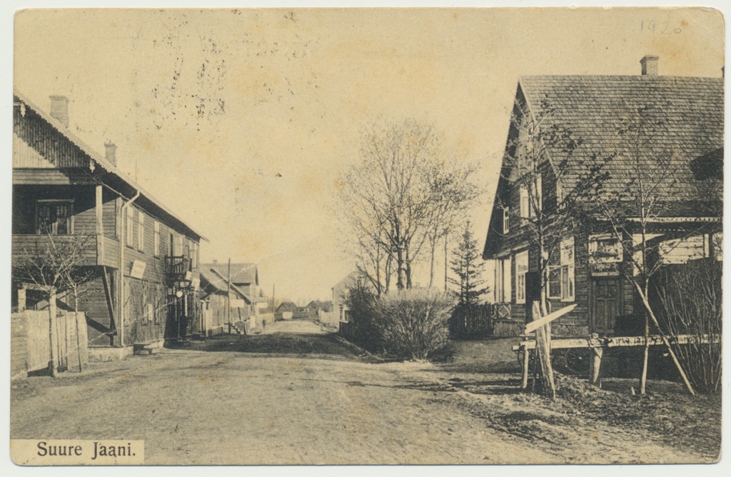 trükipostkaart, Viljandimaa, Suure-Jaani, Pärnu tn, u 1920ndad, kirjastaja J. Litter