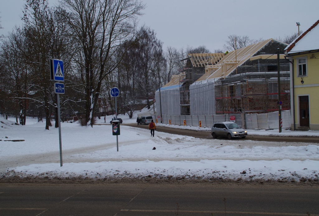 Tartu linnavaade. Tähe ja Pargi tn varemed. 1944.a. rephoto
