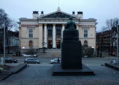 Ständerhuset vid Snellmansgatan. (1890-1910) rephoto