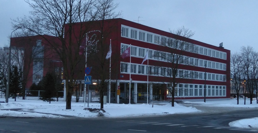Leiburi tehasehoone, kaugvaade kompleksile. Belgipropištšeprom; arhitektid I. Boitsov, V. Voltšek rephoto
