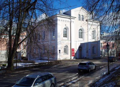 Tartu ülikooli kirik, hilisem raamatukogu, fassaadivaade. Arhitekt Karl Rathhaus; rek Henn Kuvasto rephoto