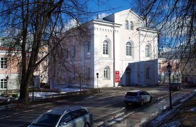 TRÜ õpperaamatukogu hoone (endine ülikooli kirik)  V. Kingissepa (Jakobi) t. Tartu, 1960. rephoto