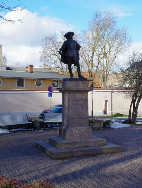 Firefighters at Gustav Adolf's fair pillar on the anniversary of the Tartu Vabatahtliku Firefi rephoto