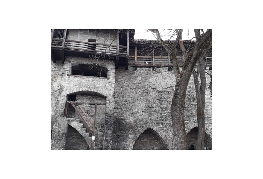 Tallinn, linnamüür Neitsitorniga ida poolt. rephoto