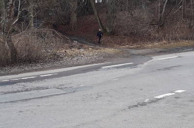 Kalevi Suursõit on the Pirita-Kose-Kloostrimetsa circular track. On the track of a racing car rephoto