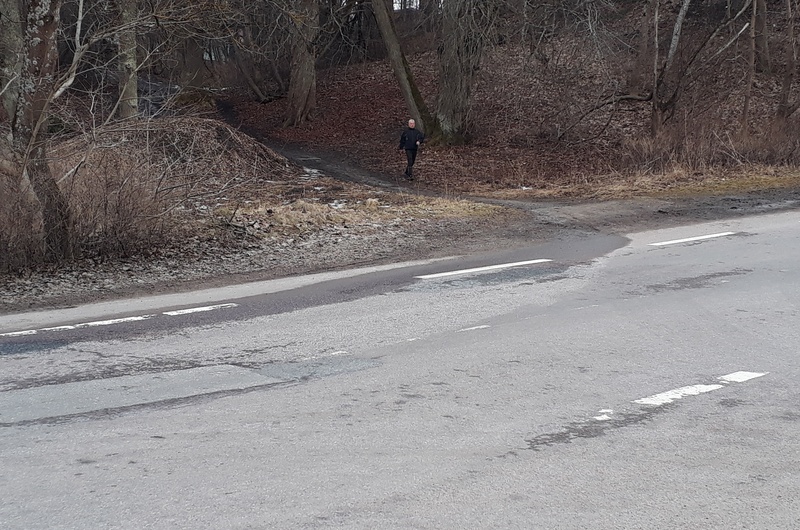 Kalevi Suursõit on the Pirita-Kose-Kloostrimetsa circular track. On the track of a racing car rephoto