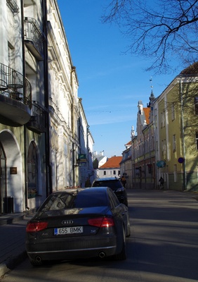 Ülikooli t, vasakul Ülikooli 8. Tartu, 1975-1985. rephoto