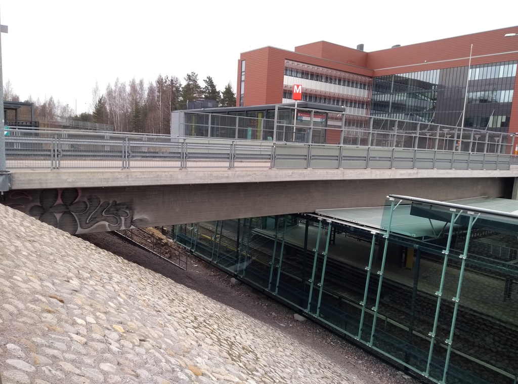 Myllypuro metro station. rephoto